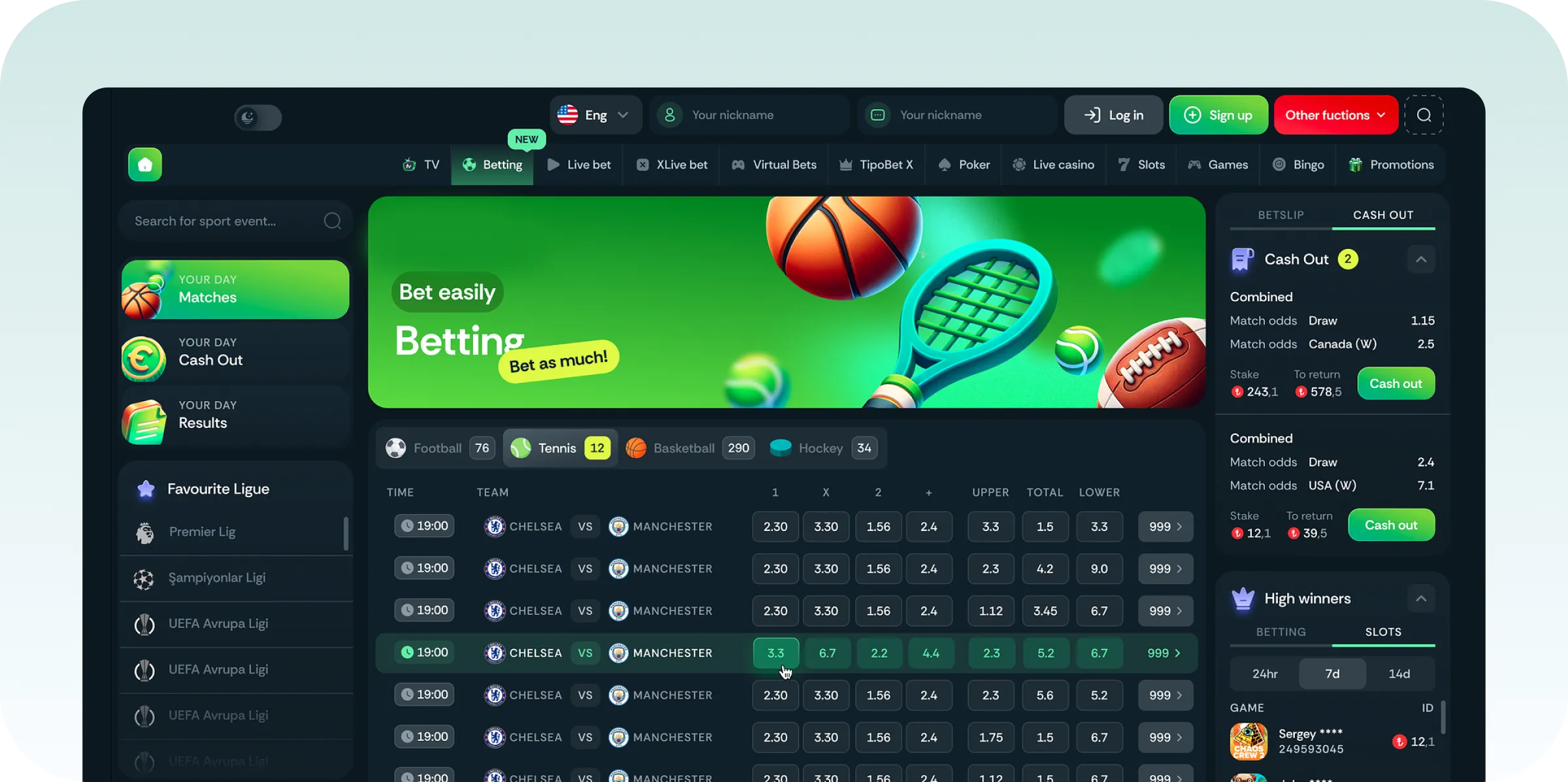 Bookie Panel - Sports Betting App