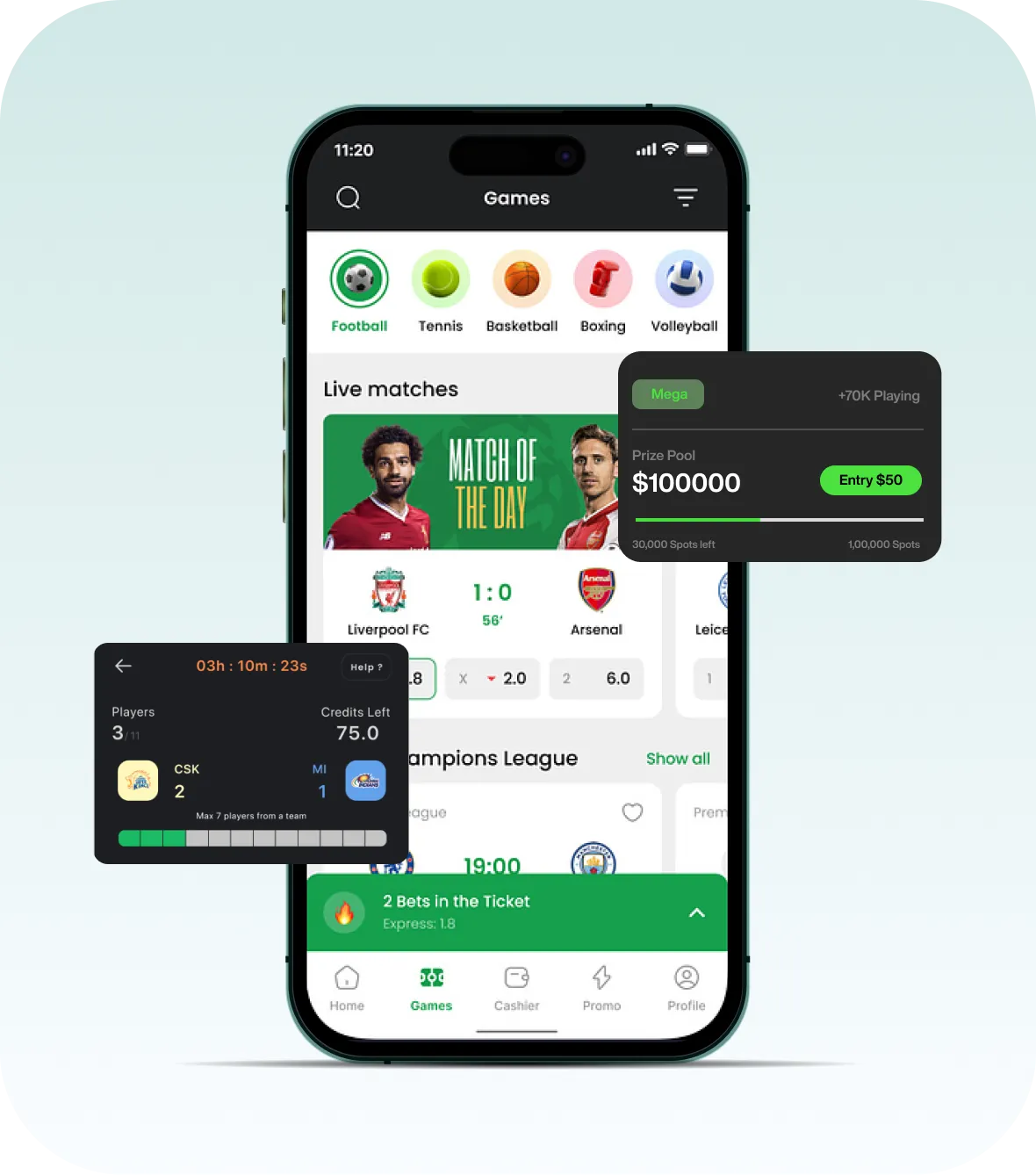 User App- Sports Betting App