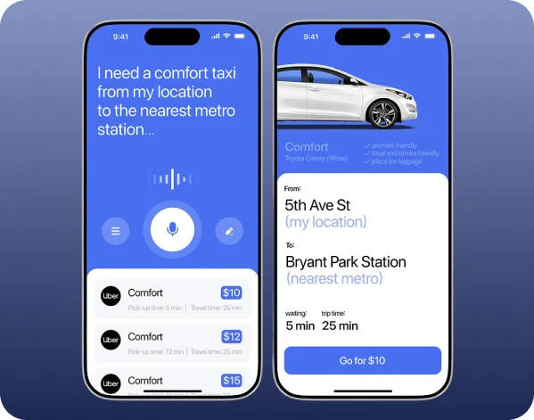 AI Powered taxi app