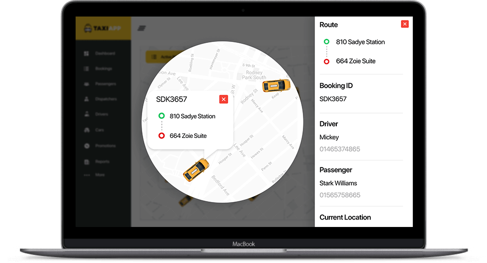Taxi App Interface